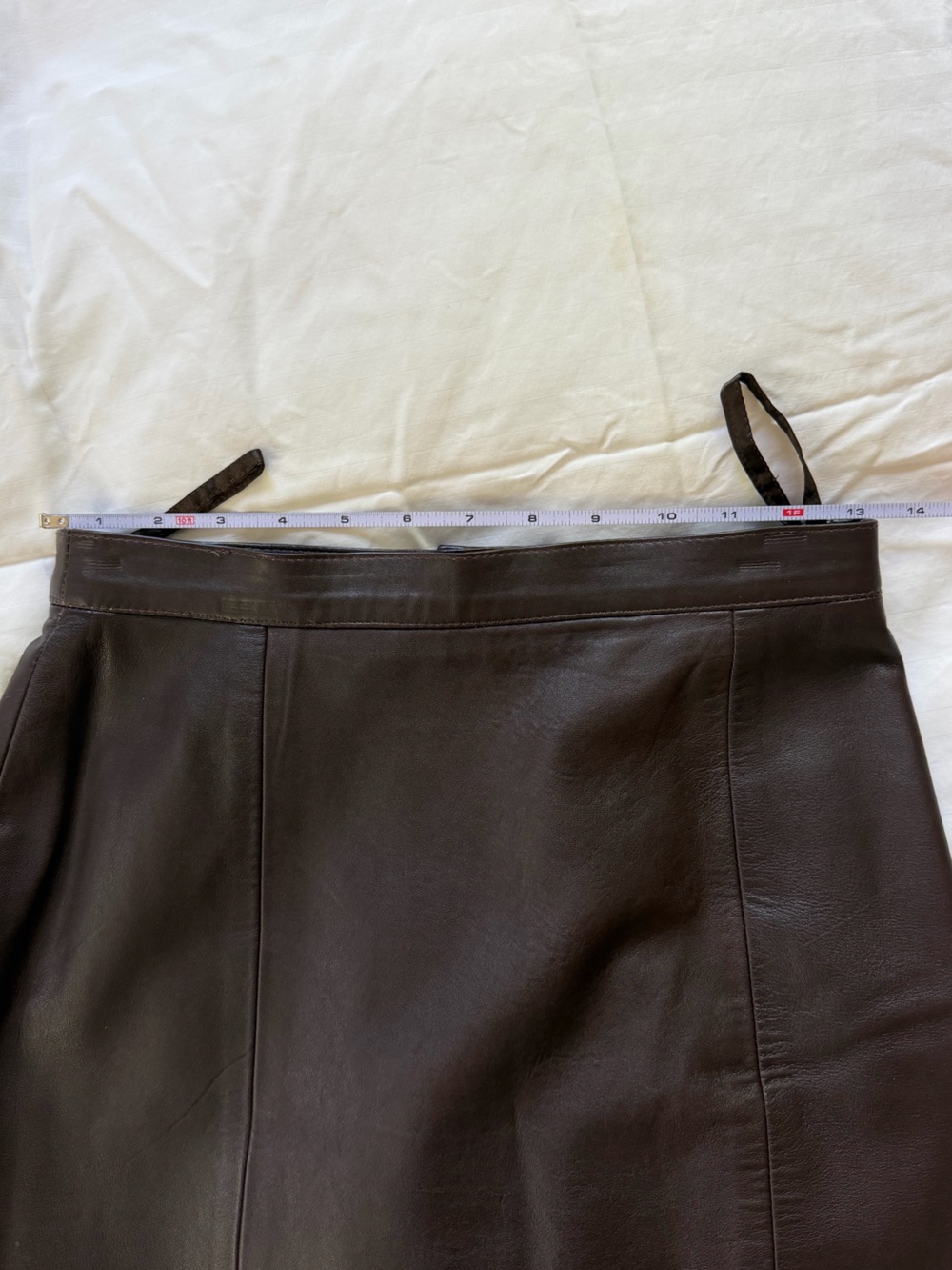 Vintage Spiegel Leather Chocolate Brown Mini Skirt - Picture 4 of 5